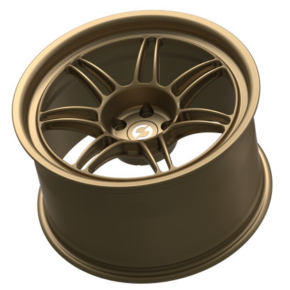 Strato Dynamics B14S forged monoblock wheel in Battle Bronze, side profile