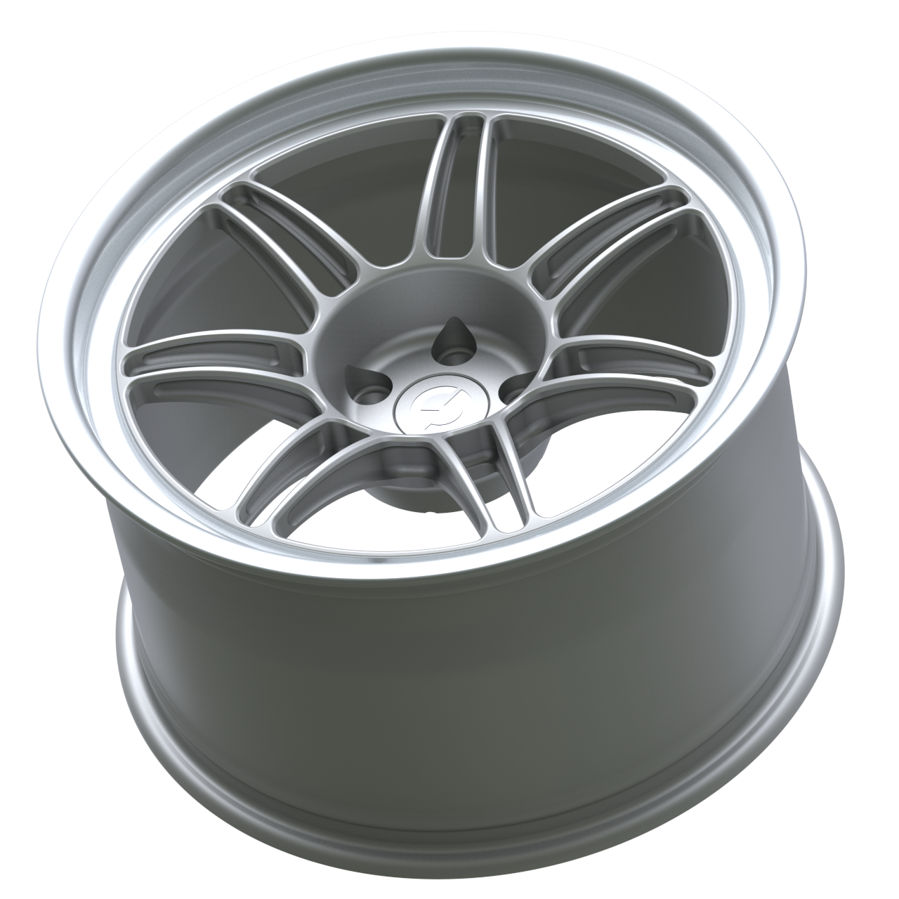 Strato Dynamics B14S forged monoblock wheel in Quick Silver, side profile