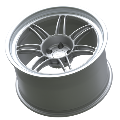 Strato Dynamics B14S forged monoblock wheel in Quick Silver, side profile