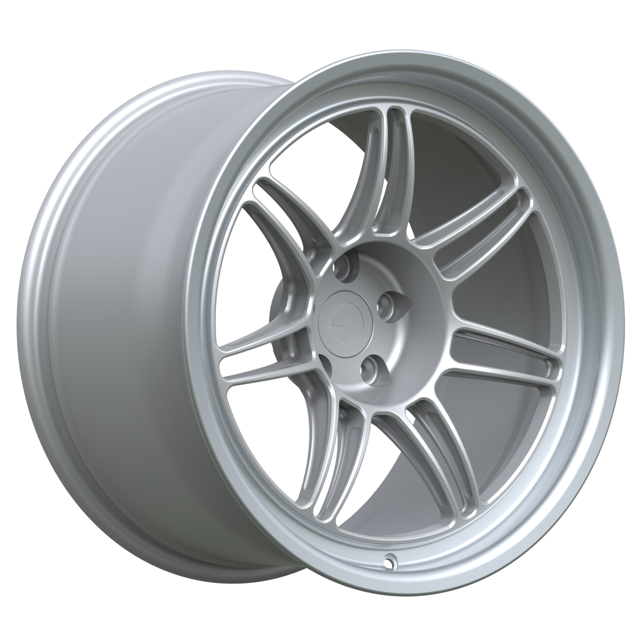 Strato Dynamics B14S forged monoblock wheel in Quick Silver, studio hero angle