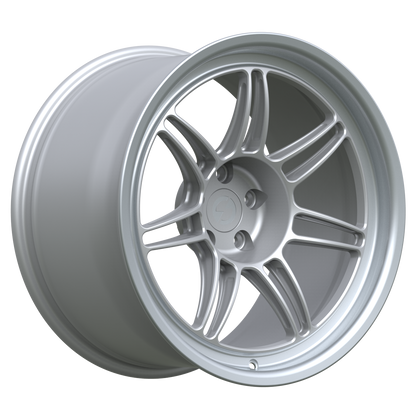 Strato Dynamics B14S forged monoblock wheel in Quick Silver, studio hero angle