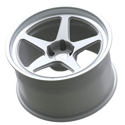 Strato Dynamics B5F forged monoblock wheel in Alpine White, side profile