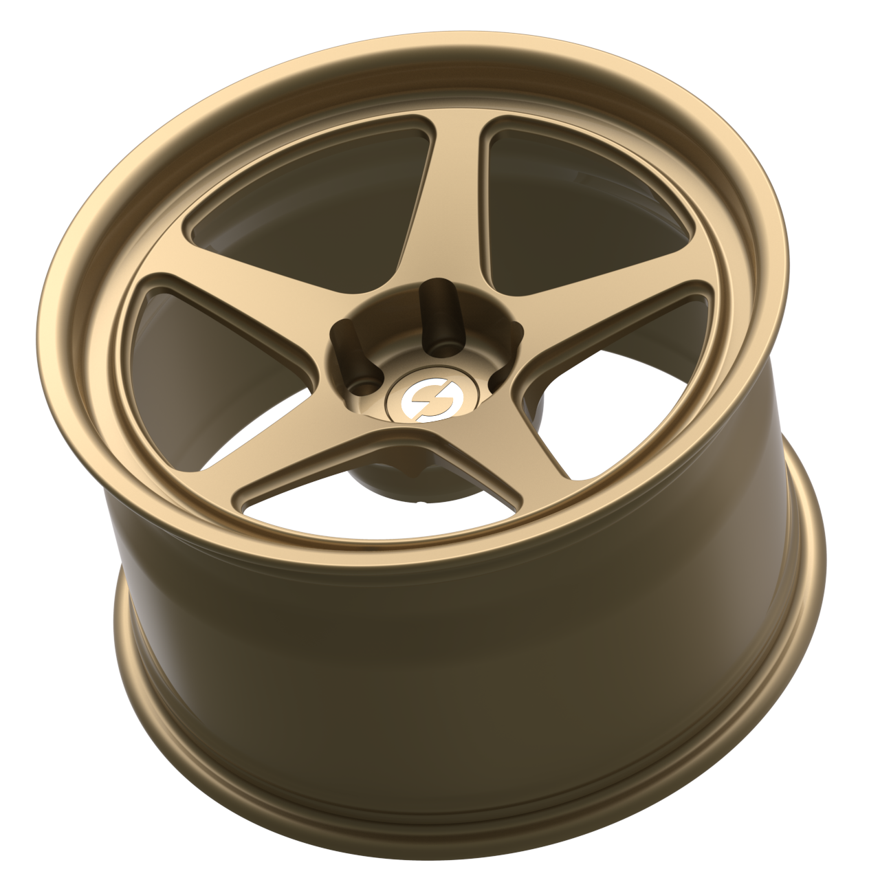 Strato Dynamics B5F forged monoblock wheel in Battle Bronze, side profile