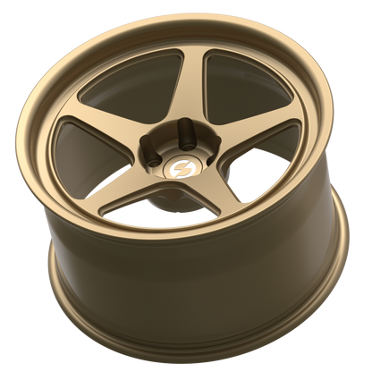 Strato Dynamics B5F forged monoblock wheel in Battle Bronze, side profile