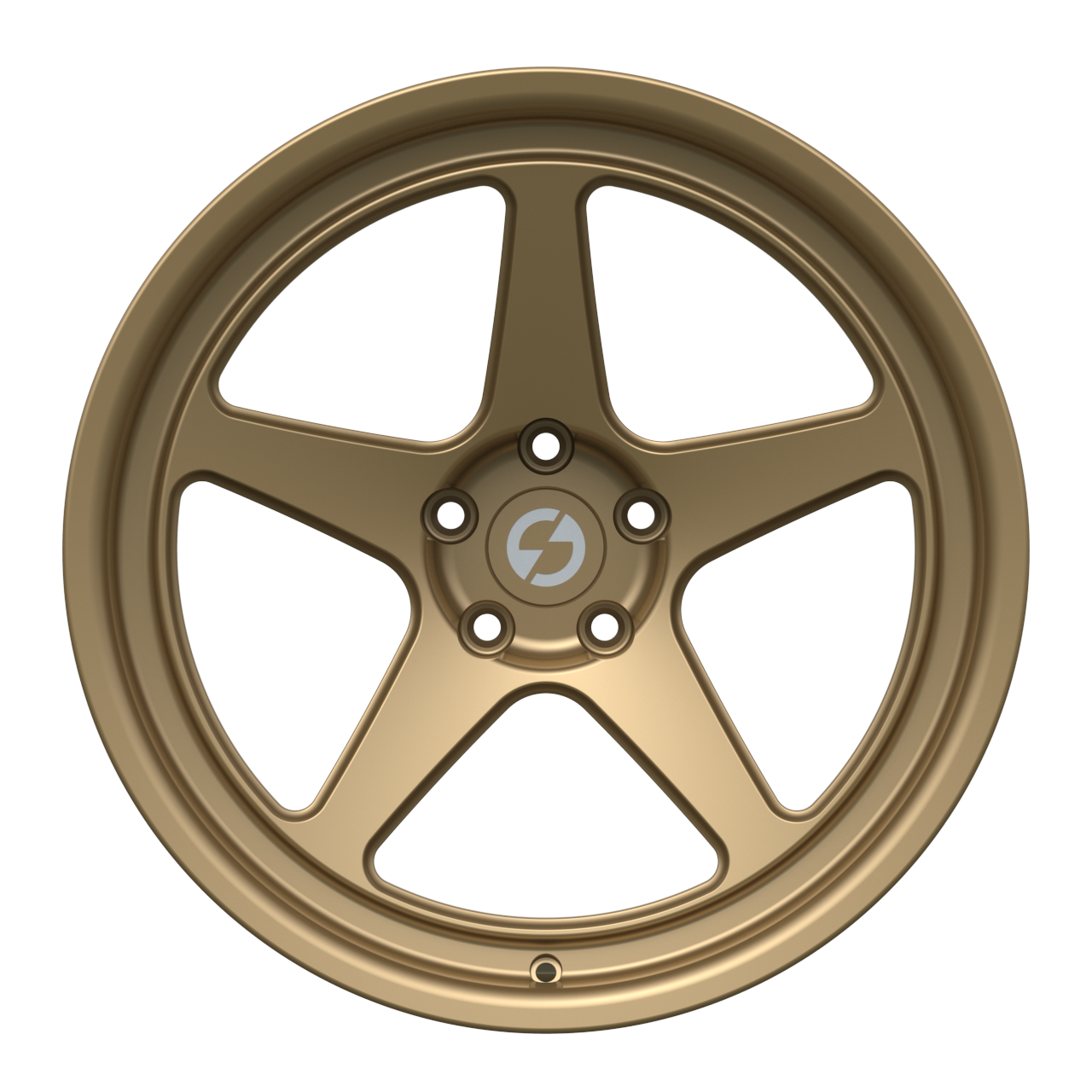 Strato Dynamics B5F forged monoblock wheel in Battle Bronze finish, front view