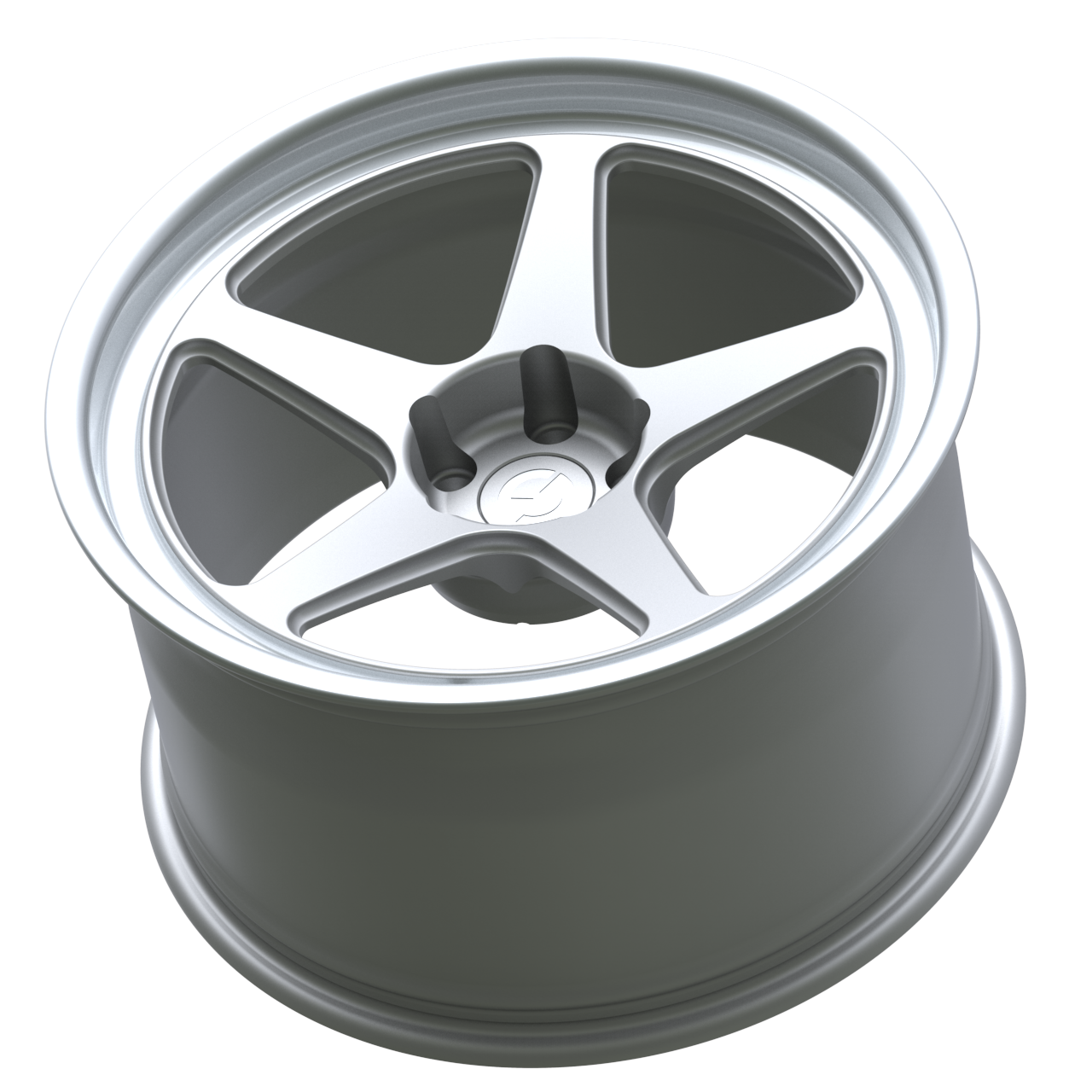 Strato Dynamics B5F forged monoblock wheel in Quick Silver, side profile