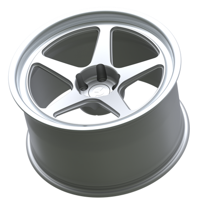 Strato Dynamics B5F forged monoblock wheel in Quick Silver, side profile