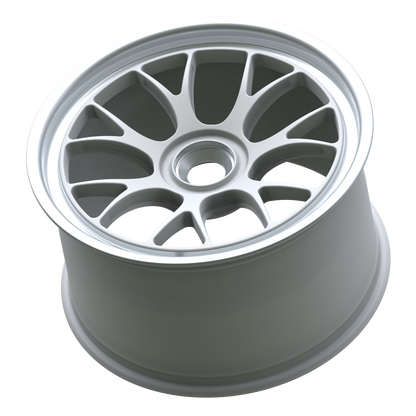 Strato Dynamics B7S forged monoblock centerlock wheel in Alpine White, side profile