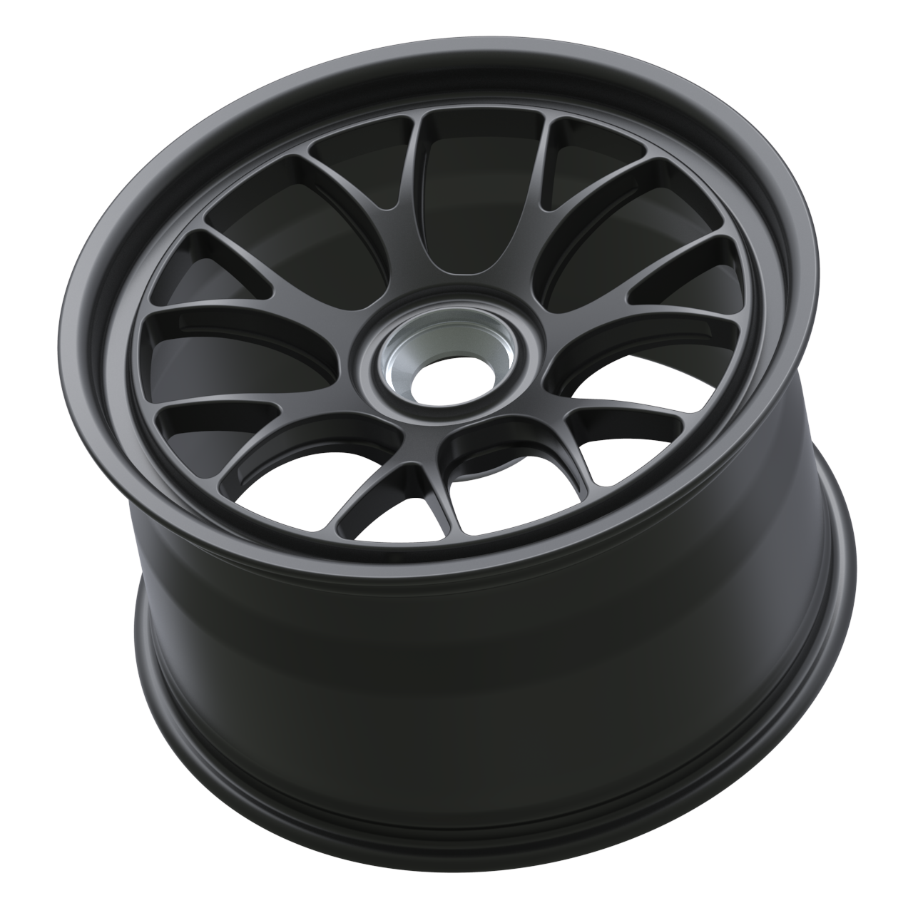 Strato Dynamics B7S forged monoblock centerlock wheel in Midnight Black, side profile