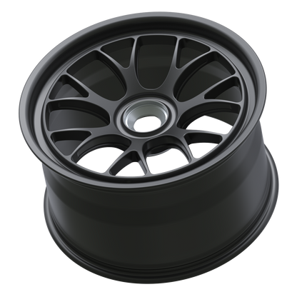 Strato Dynamics B7S forged monoblock centerlock wheel in Midnight Black, side profile