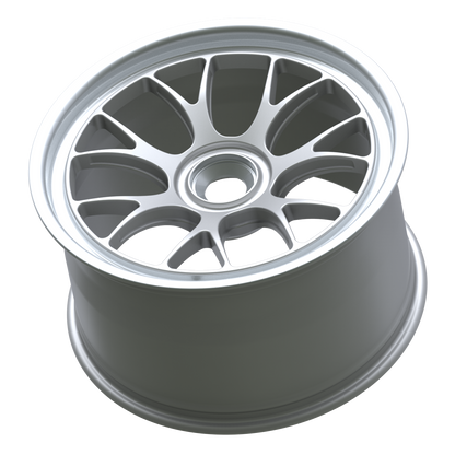 Strato Dynamics B7S forged monoblock centerlock wheel in Quick Silver, side profile