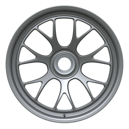 Strato Dynamics B7S forged monoblock centerlock wheel in Tactical Gray finish, front view