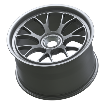 Strato Dynamics B7S forged monoblock centerlock wheel in Tactical Gray, side profile