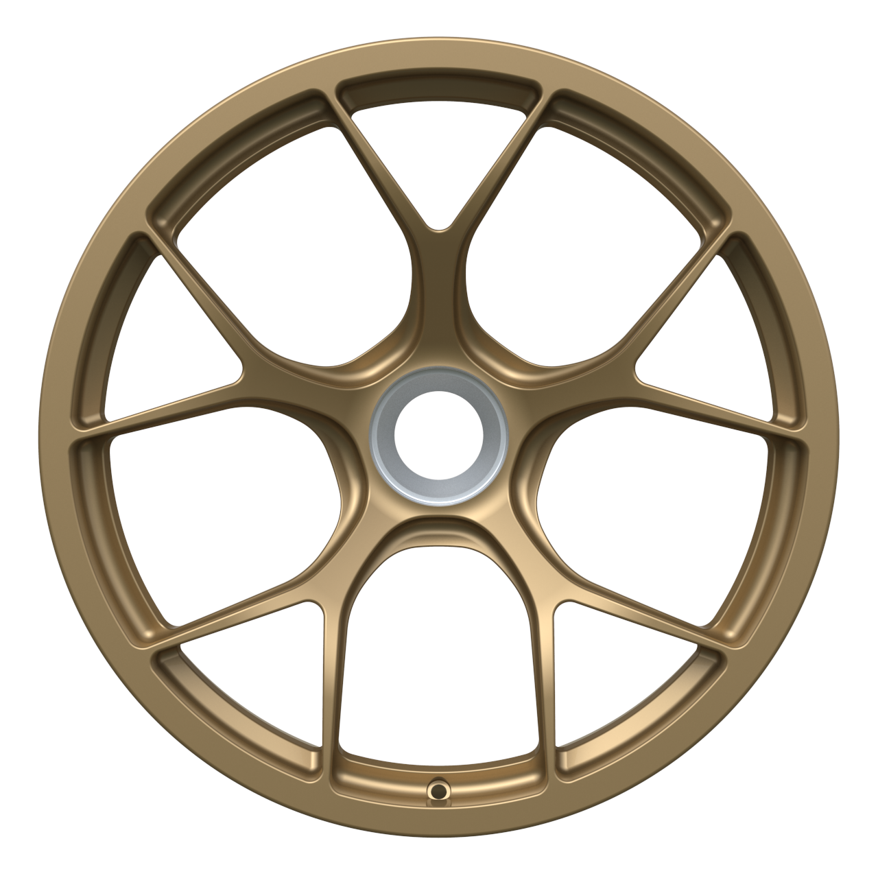 Strato Dynamics F5R forged monoblock centerlock wheel in Battle Bronze finish, front view