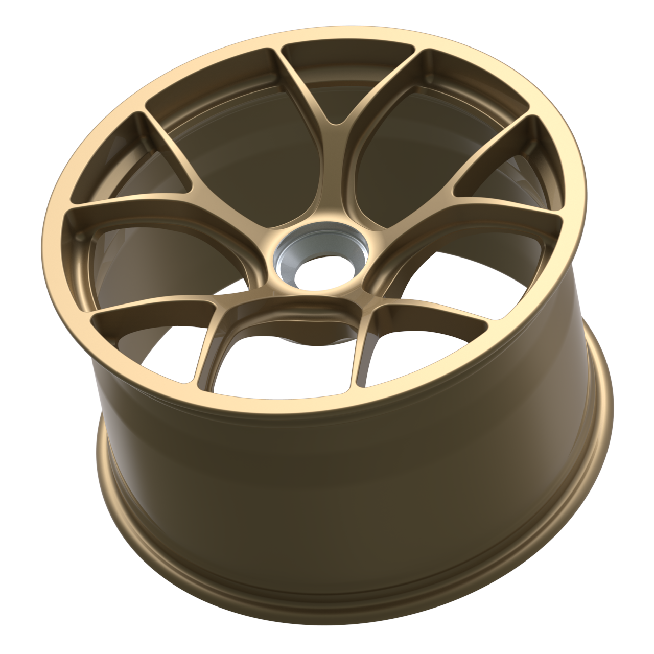 Strato Dynamics F5R forged monoblock centerlock wheel in Battle Bronze, side profile